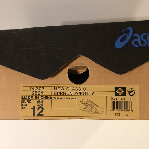 ASICS “NIB” Men’s Vintage New Classic Suede Athletic Shoes Burgundy Putty Size12 - Picture 8 of 8